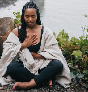 woman meditating